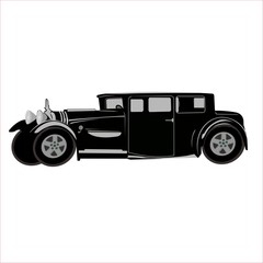 vector illustration car classic retro vintage