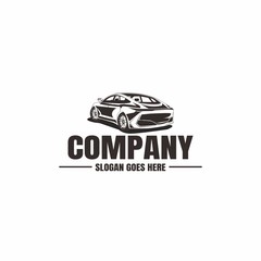 Vehicle logo template. Car icon for business design. Rent, repair, shop garage concept.