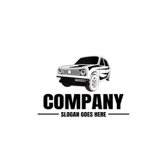 Vehicle logo template. Car icon for business design. Rent, repair, shop garage concept.