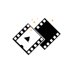 Fototapeta na wymiar abstrack filmstrip Logo Template vector illustration design