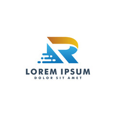 Letter R logo template design vector illustration