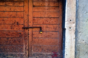 old wooden door