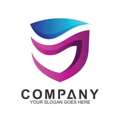 Shield Letter S Logo, Security icon