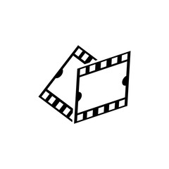 abstrack filmstrip Logo Template vector illustration design