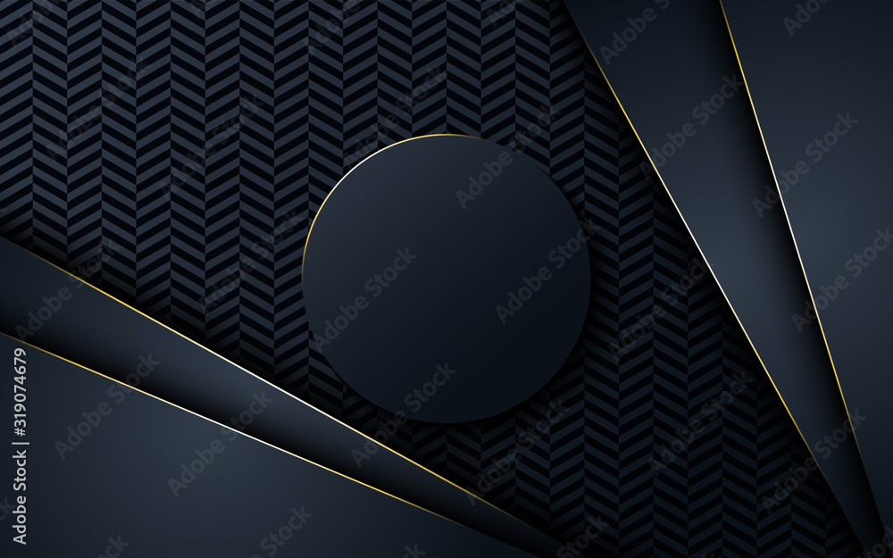 Poster futuristic abstract modern dark background with overlap layer
