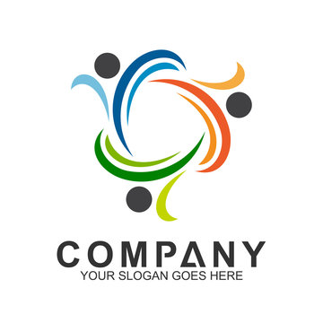 People Care Logo, Colorful logo vector