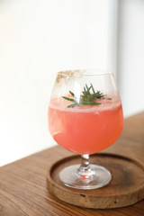 Fruity Vodka Party Punch on wooden table