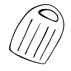 Hand drawn kick board for swimming vector illustration on white background.