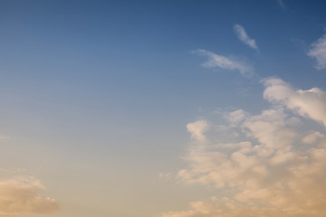 Sky background with sunshine