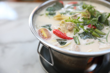 Chicken Coconut Soup , Thai local food traditional