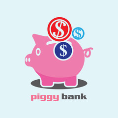 Piggy Bank icon vector illustration logo template for many purpose
