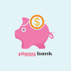 Piggy Bank icon vector illustration logo template for many purpose