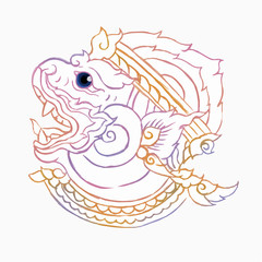 Hanuman Thai styles drawing