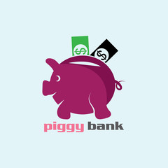 Piggy Bank icon vector illustration logo template for many purpose