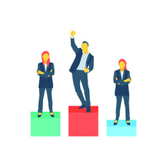 winners on the podium