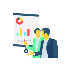 businessman with chart