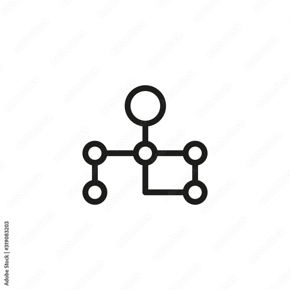 Poster simple hierarchy line icon.