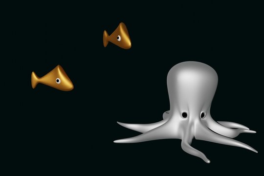 3d computer rendered illustration of an octopus