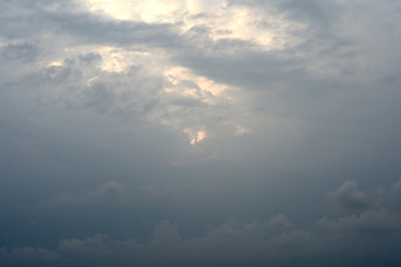 Obraz premium Dark cloudy sky in the evening. Natural background