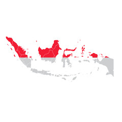 インドネシア　 国旗　地図　アイコン