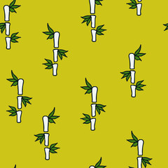 Tropical Bamboo seamless pattern design