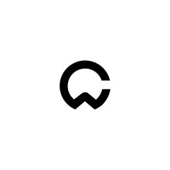 CW C W letter logo design template