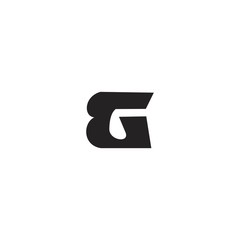 GB G B letter logo design template