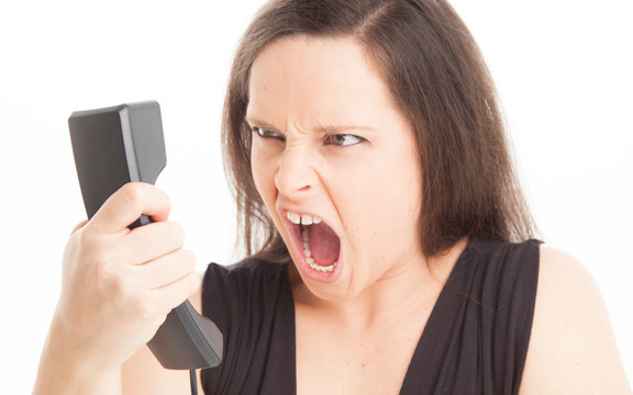 screaming on work phone, 