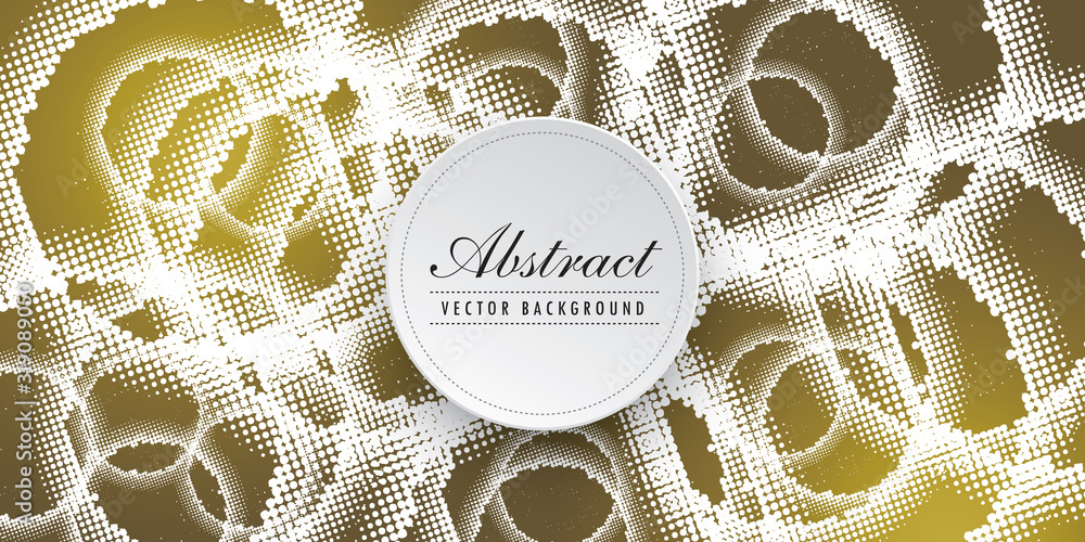 Aufkleber abstract vector circle frame halftone dots background