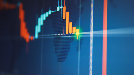 Forex chart Candels are Decreasing 