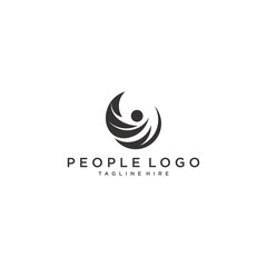 Creative people logo design template for inspiration.