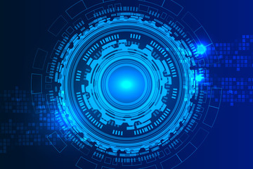 Circular technological background Free Vector