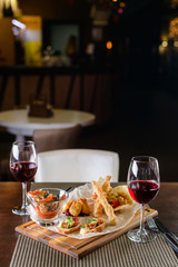 Romantic dinner setting