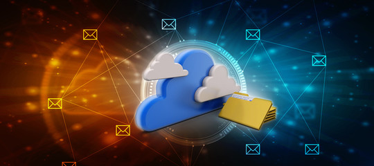 3d rendering folder with documents