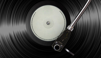 Vinyl On Vintage Turntable