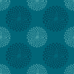 turquoise antique plate seamless pattern
