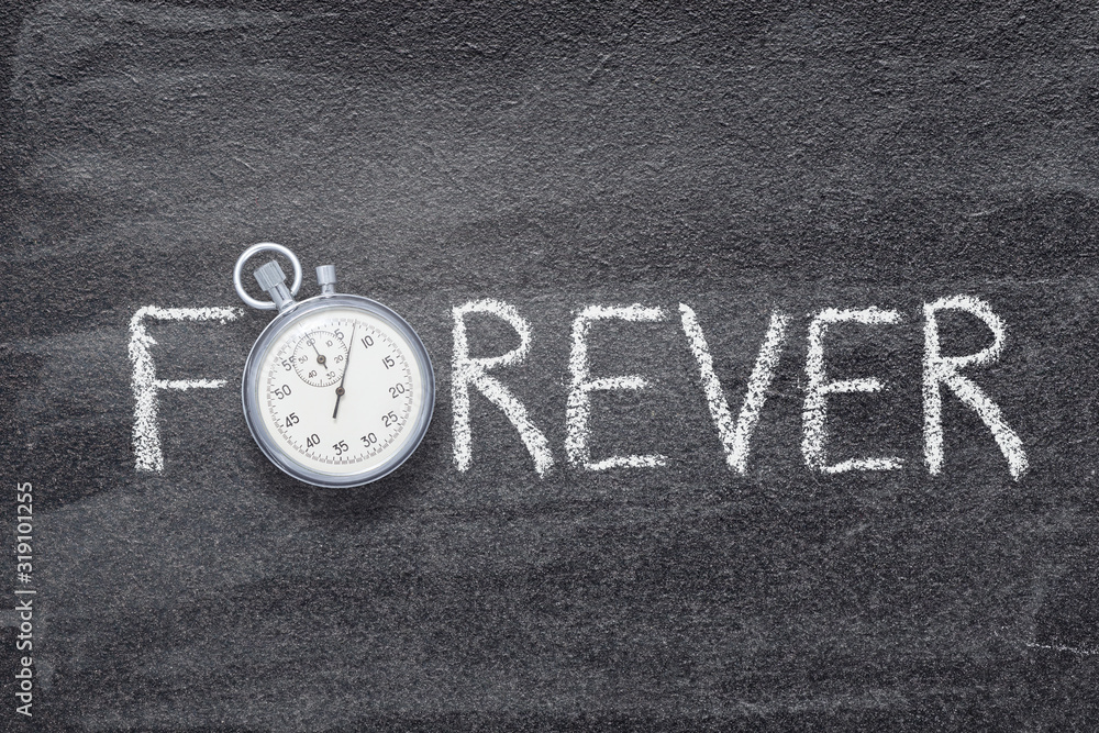 Wall mural forever word watch