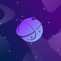 planet space, planet logo design with background