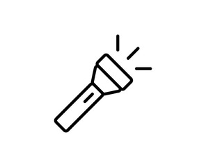 Flashlight line icon