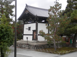 Temple garden with old pine trees