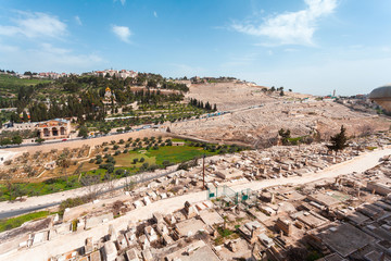Fototapeta na wymiar The Mount of Olives in Jerusalem