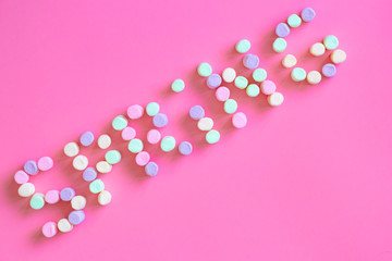 Spring marshmallow text