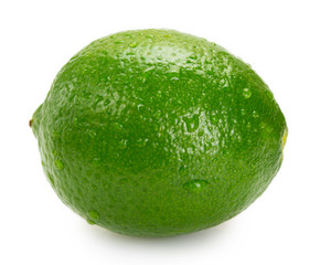 Fresh lime on white background