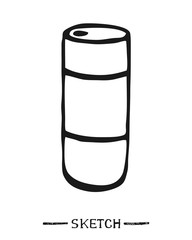 Household chemicals on a white background in vector