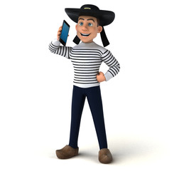 Fun 3d cartoon breton character