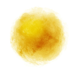 Watercolor circle on white as background