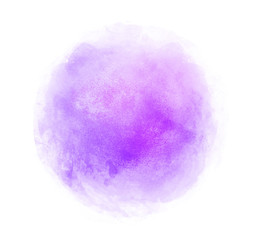Watercolor circle on white as background