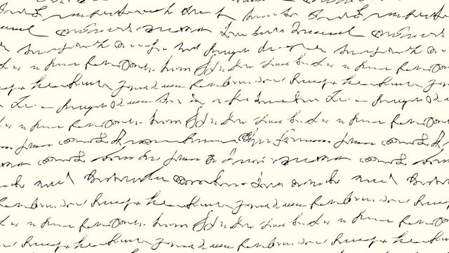 Wavy moving stirring background with abstract unreadable lettering. Seamless looping footage.