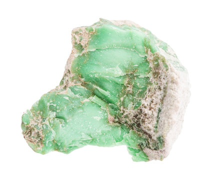 raw Variscite rock isolated on white
