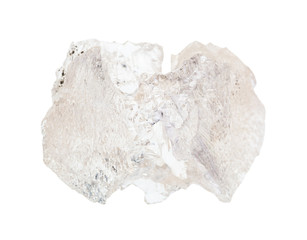 unpolished Danburite rock isolated on white